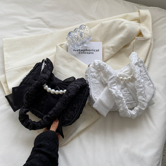 Posh Girls Pearl Bow New Underarm Bag