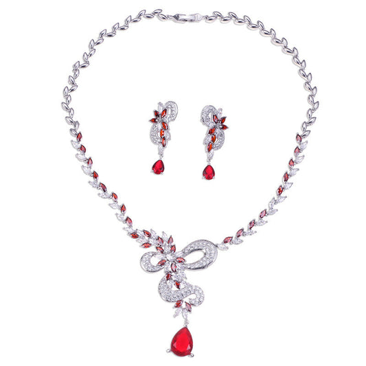 Luxury Jewelry Natural Zircon Set Bridal Wedding Accessories