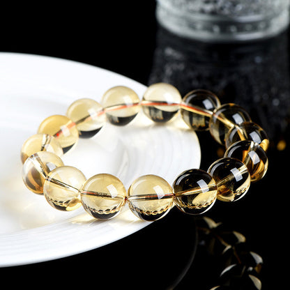Natural 7A Grade Citrine Scattered Beads Ball Bracelet
