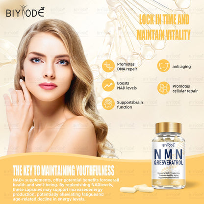 NAD+ Supplements Health Vitamins Supplement, Promotes DNA Repair, NMN