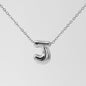 Women's Glossy Bubble Letter Necklace Gold Plated