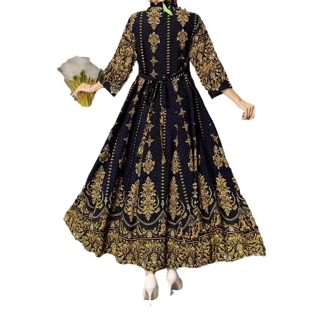 Women's Special-interest Design Bohemian Embroidery Ethnic Style Dress