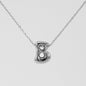 Women's Glossy Bubble Letter Necklace Gold Plated