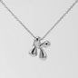 Women's Glossy Bubble Letter Necklace Gold Plated
