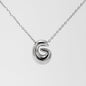 Women's Glossy Bubble Letter Necklace Gold Plated