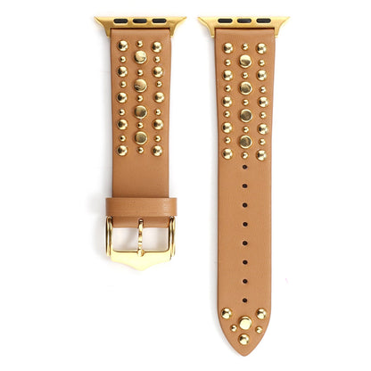 Apple, Strap Silver Nails, Gold Nails, Rose Gold Nails Iwatch54321 Rivet Leather Strap