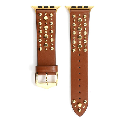 Apple, Strap Silver Nails, Gold Nails, Rose Gold Nails Iwatch54321 Rivet Leather Strap