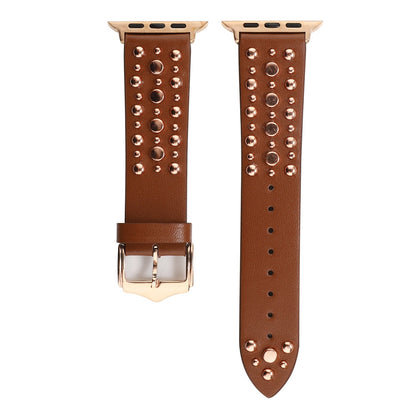 Apple, Strap Silver Nails, Gold Nails, Rose Gold Nails Iwatch54321 Rivet Leather Strap