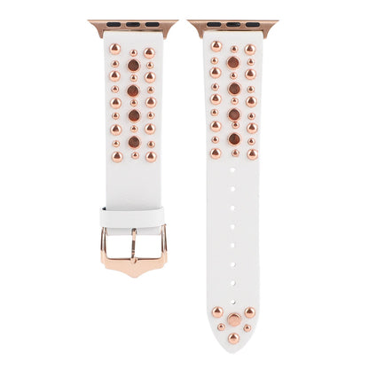 Apple, Strap Silver Nails, Gold Nails, Rose Gold Nails Iwatch54321 Rivet Leather Strap