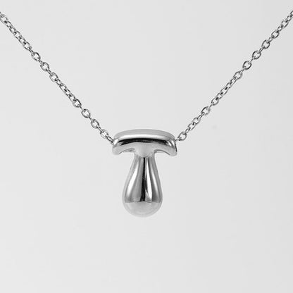 Women's Glossy Bubble Letter Necklace Gold Plated