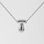 Women's Glossy Bubble Letter Necklace Gold Plated