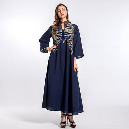 Women's Temperament Fashion Embroidery Evening Dress