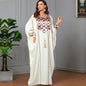 Women's Stylish Pendant Stitching Jacquard Batwing Sleeve Dress