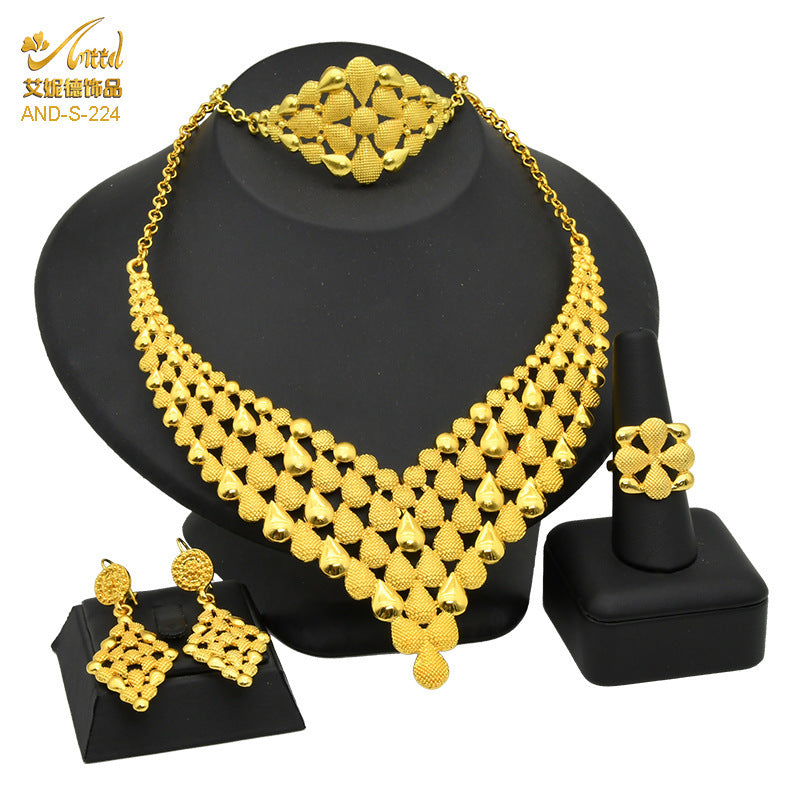 Nigeria Dubai 1k Gold Jewelry Suit