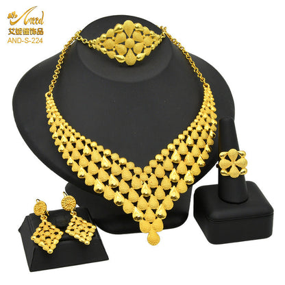 Nigeria Dubai 1k Gold Jewelry Suit