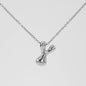 Women's Glossy Bubble Letter Necklace Gold Plated