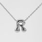 Women's Glossy Bubble Letter Necklace Gold Plated