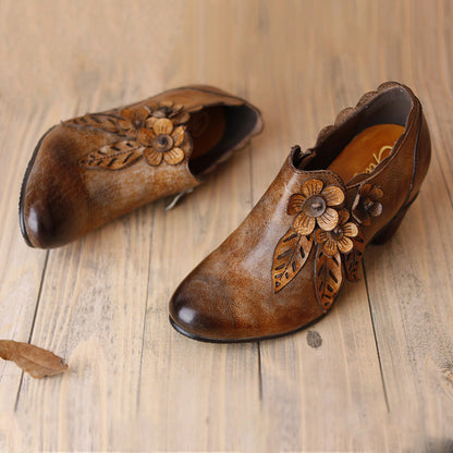 Single side zipper high heels