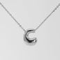 Women's Glossy Bubble Letter Necklace Gold Plated