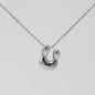 Women's Glossy Bubble Letter Necklace Gold Plated