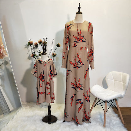 Slim Fit Oversized Luxury Dress Parent-child Outfit