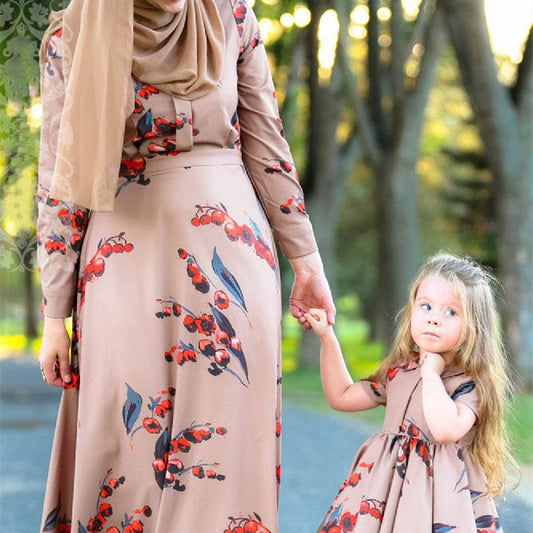Slim Fit Oversized Luxury Dress Parent-child Outfit