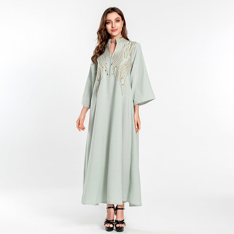 Women's Temperament Fashion Embroidery Evening Dress