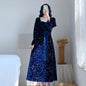 Court Retro Hot Gold Velvet Dress