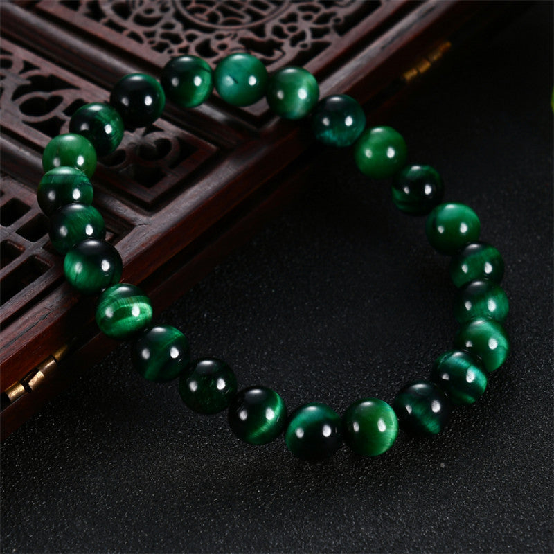 Fashion Natural Green Tiger Eye' Stone Bracelet