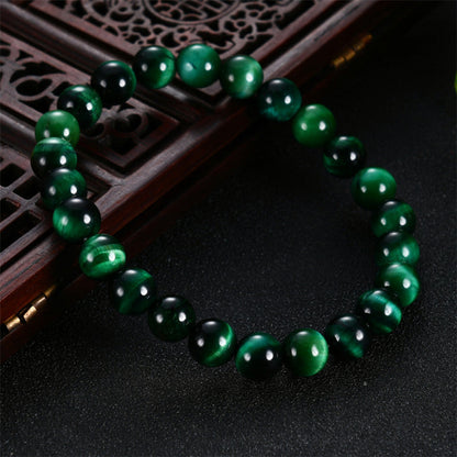 Fashion Natural Green Tiger Eye' Stone Bracelet