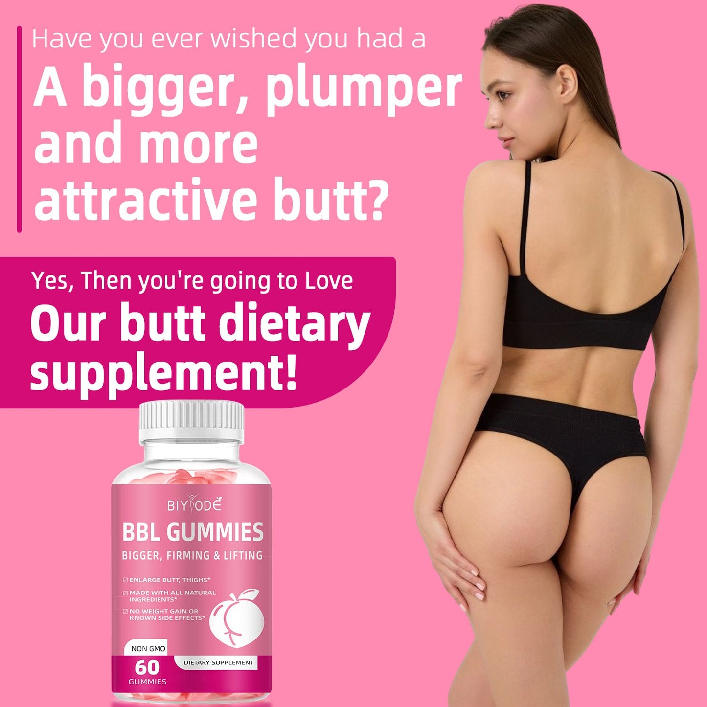 Hip Enlargement Big Butt For Women Body Lifting Enhancement  BBL Gummies