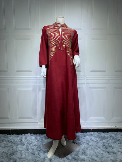 Women's Temperament Fashion Embroidery Evening Dress