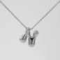 Women's Glossy Bubble Letter Necklace Gold Plated
