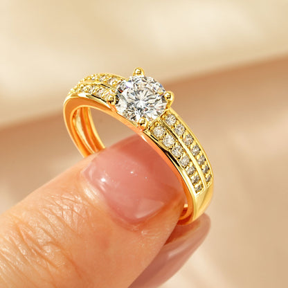 Women's Cross Light Luxury High-grade Sense Zircon Ring