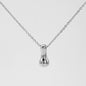 Women's Glossy Bubble Letter Necklace Gold Plated
