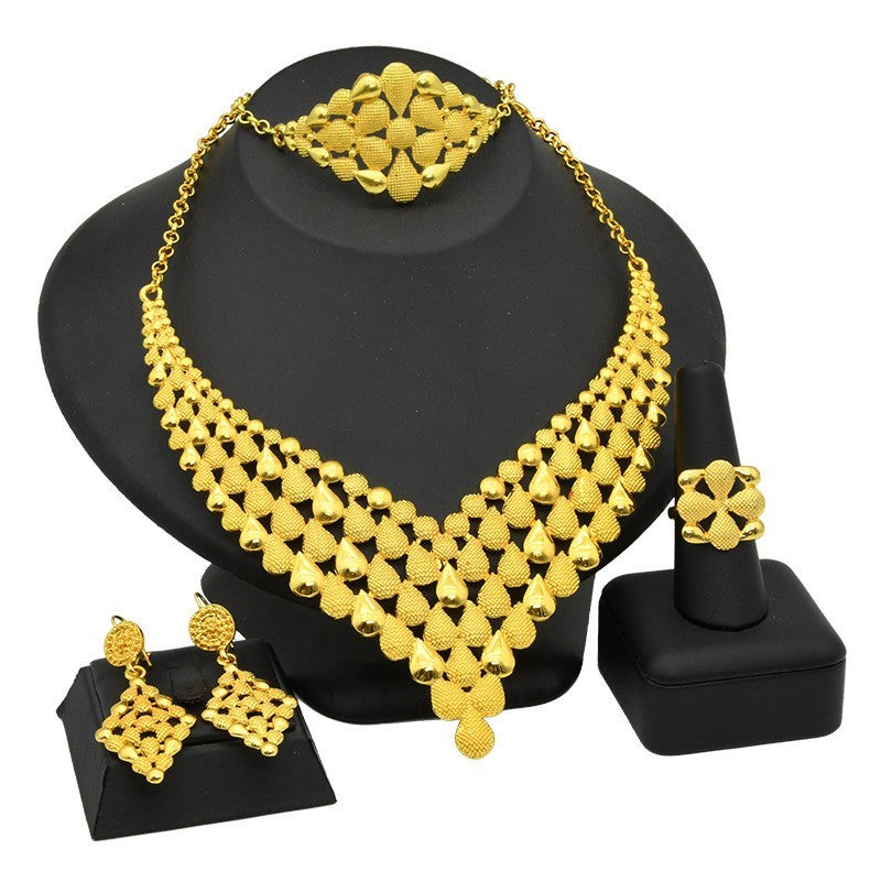 Nigeria Dubai 1k Gold Jewelry Suit