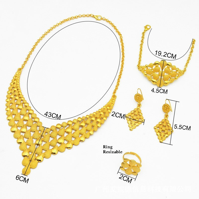 Nigeria Dubai 1k Gold Jewelry Suit