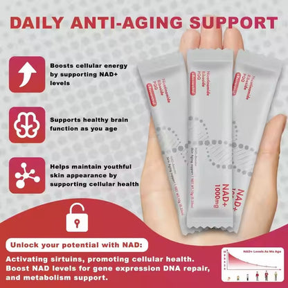 NAD Liquid Supplement Nicotinamide Riboside Supplement With Collagen Immune System Support 30 Sticks