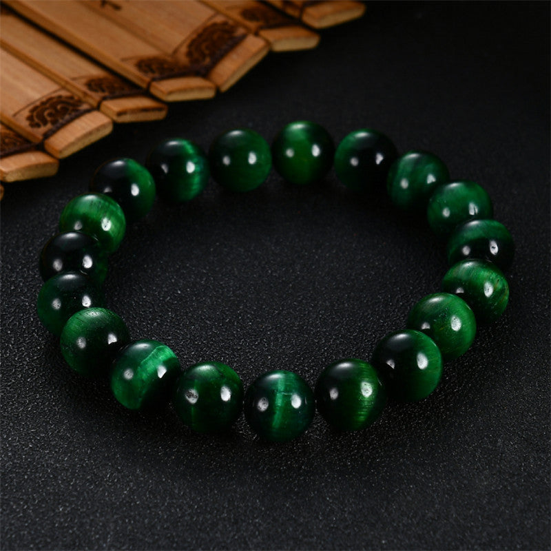 Fashion Natural Green Tiger Eye' Stone Bracelet