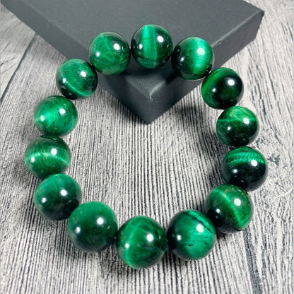 Fashion Natural Green Tiger Eye' Stone Bracelet