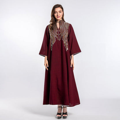Women's Temperament Fashion Embroidery Evening Dress