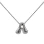 Women's Glossy Bubble Letter Necklace Gold Plated