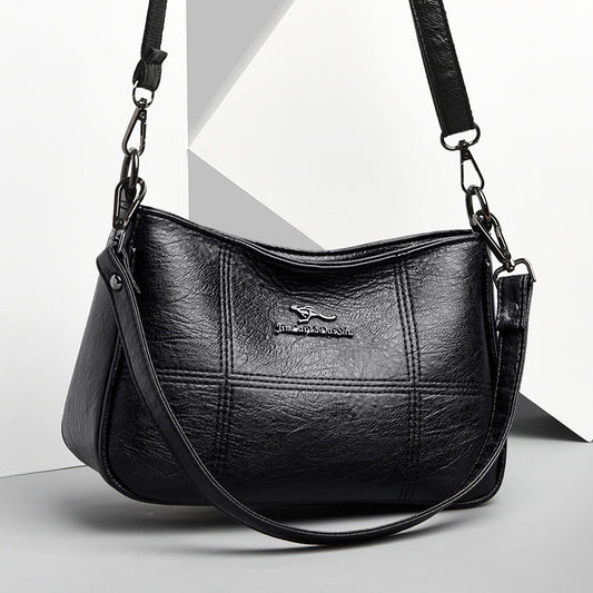 Popular Cross Stitching Sheepskin Small Square Bag Women