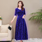 Women's Embossed Long Sleeve Temperament Slim Fit Dress
