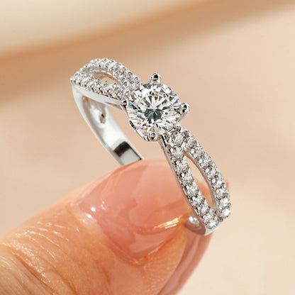 Women's Cross Light Luxury High-grade Sense Zircon Ring