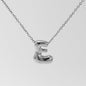 Women's Glossy Bubble Letter Necklace Gold Plated