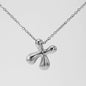 Women's Glossy Bubble Letter Necklace Gold Plated