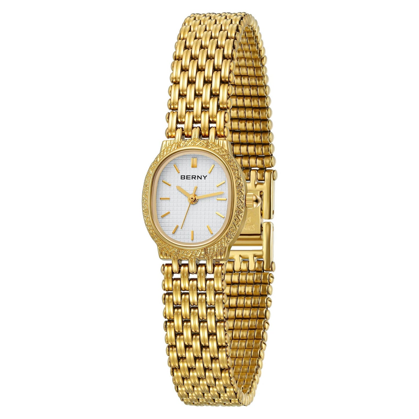 High-end Golden Watch Women's High-grade Waterproof Niche Retro