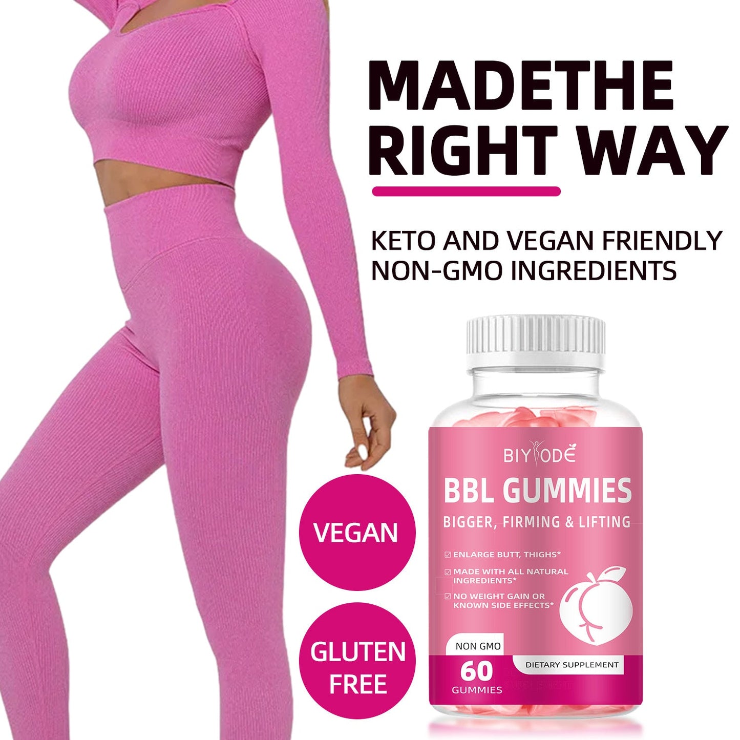 Hip Enlargement Big Butt For Women Body Lifting Enhancement  BBL Gummies