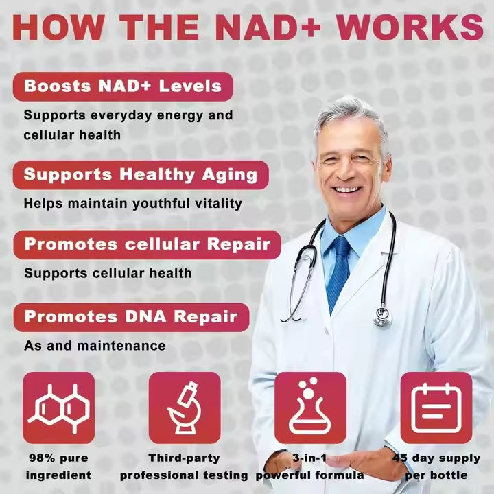 NAD Liquid Supplement Nicotinamide Riboside Supplement With Collagen Immune System Support 30 Sticks